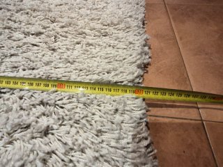 Tappeto Shaggy morbido bianco 120x170