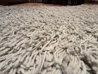 Tappeto Shaggy morbido bianco 120x170
