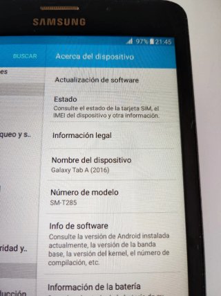 Tablet Samsung Tab A Negra