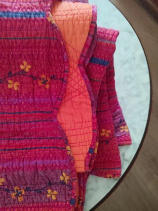 Dos colchas reversibles de algodón