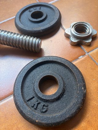 2 Mancuernas Desmontables 7 kg cada una montadas