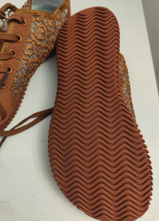 Sneakers Shein marropizzo traforato floreale