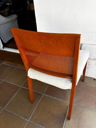 6 Sillas Kibuc Madera Haya y Rattan