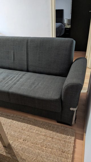 Sofá Cama Gris Tela