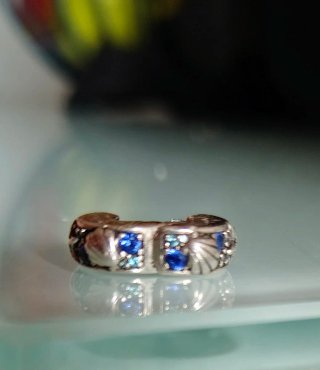 Clip Pandora Plata y Azul