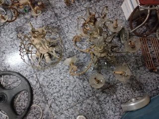 Lámparas de bronce araña antiguas escucho ofertas