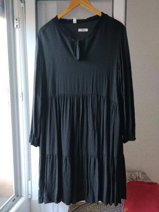 Vestido Babydoll Bonprix Negro Talla Única