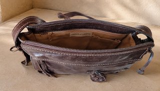 Borsa Francesco Biasia in vera pelle marrone