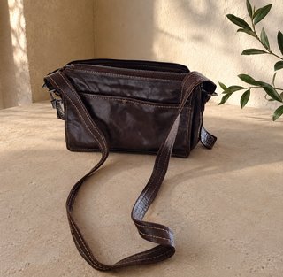 Borsa Francesco Biasia in vera pelle marrone