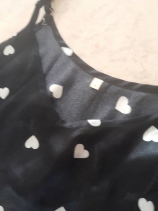 Pigiama in raso con cuori