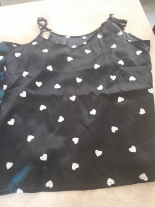 Pigiama in raso con cuori