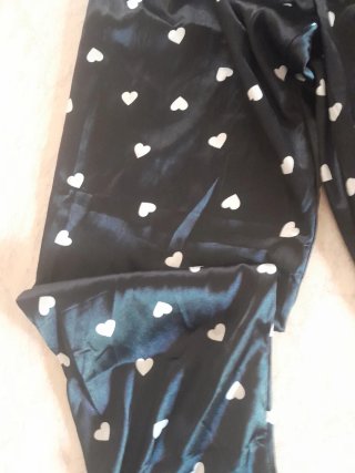 Pigiama in raso con cuori