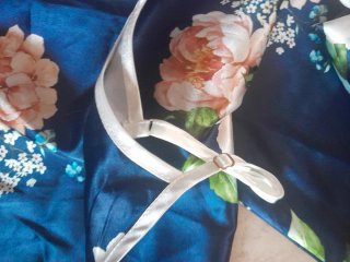 Pigiama donna raso floreale blu