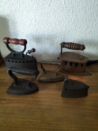 Conjunto 5 Planchas Antiguas Hierro Fundido