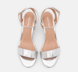 Zapatos de tacón plateados talla 42 -real talla 41