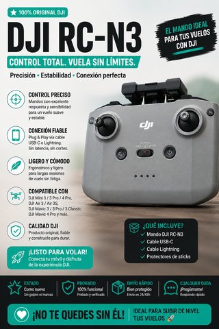 Mando DJI RC-N3 Gris
