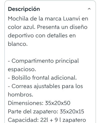 Mochila Luanvi Azul