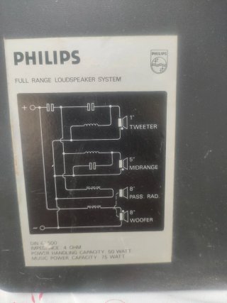 Altavoces Philips 22AH467 de Tres Vías.