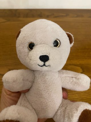 Orsetto peluche beige con dettagli marroni