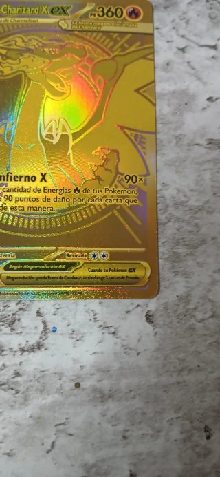 Carta Pokémon Mega Charizard X EX Dorada