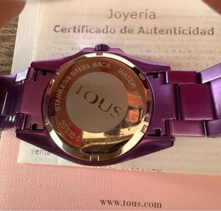 Reloj Tous Morado Certificado Autenticidad