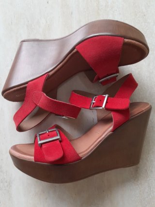 Sandalias plataforma rojas