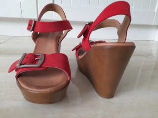 Sandalias plataforma rojas