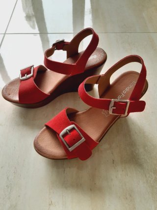 Sandalias plataforma rojas