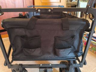 Carro Plegable Playa con Toldo desmontable negro