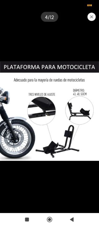 Soporte para moto negro