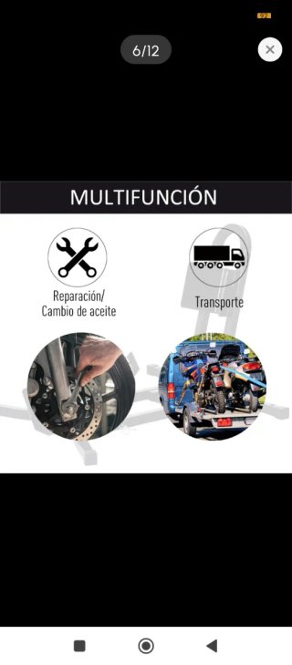 Soporte para moto negro