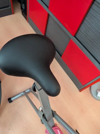 Bicicleta Estática Rosa Plegable