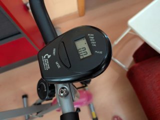 Bicicleta Estática Rosa Plegable
