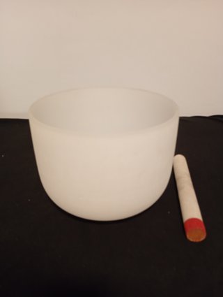 Cuenco de Cuarzo Blanco 361.2 Hz 25 diametro x 19