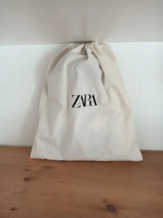 Manoletinas Zara Piel Ante Marrón Talla 38