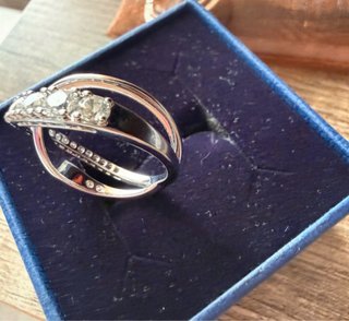 Anillo Swarovski Playa Plata talla 55
