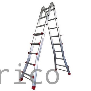 Escalera Telescópica Aluminio 4+4 Pestaña
