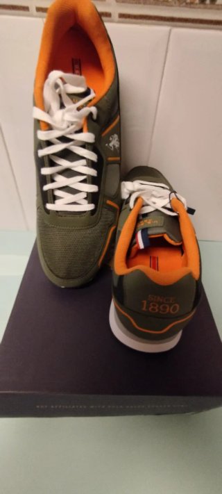 Zapatillas Polo Verde y Naranja