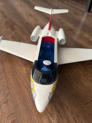 Avión Playmobil Blanco y Rojo