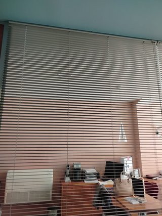Cortinas lamas aluminio plateado
