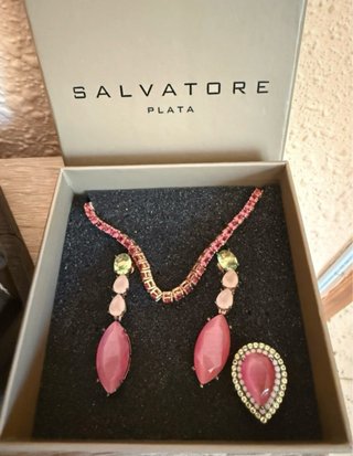 Conjunto Salvatore Plata Pulsera, AnilloPendientes
