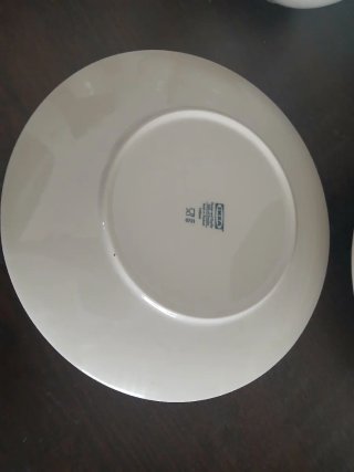22 Platos Beige Porcelana