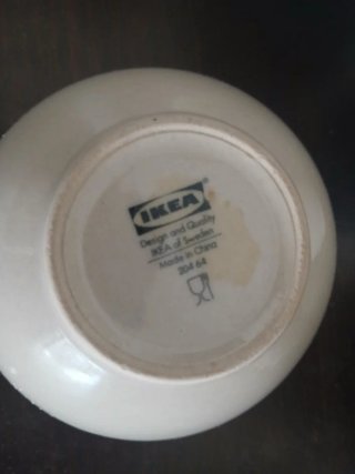 22 cuencos de cerámica beige