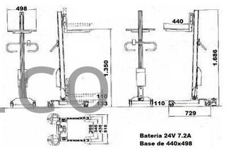 Apilador Eléctrico 90Kg - 1360 mm - 10700