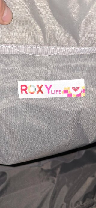 Maleta grande Roxy floral gris y turquesa.