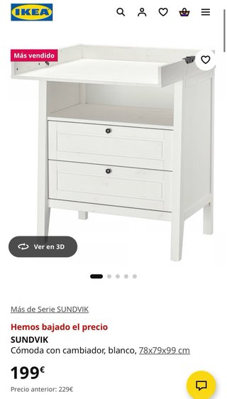 Cambiador Ikea Sundvik