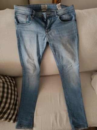 Pantalón vaquero Pull&Bear azul hombre