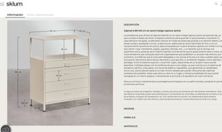Cajonera Sklum Acero Beige
