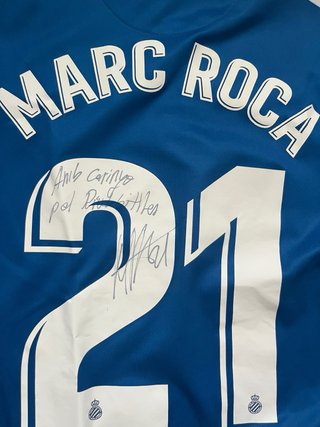 Camiseta RCD Espanyol Firmada Marc Roca Kelme