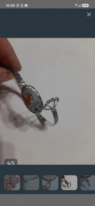 Pulsera plata jaspe NUEVA
